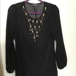 Paper Doll Sheer Cover Up Mid Dress